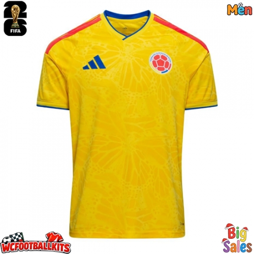 Colombia Replica Home Stadium Shirt World Cup 2026 Short Sleeve